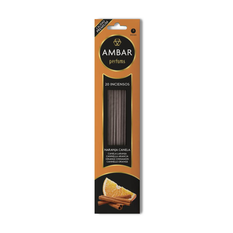 ARANCIA E CANNELLA Incenso AMBAR 20 sticks