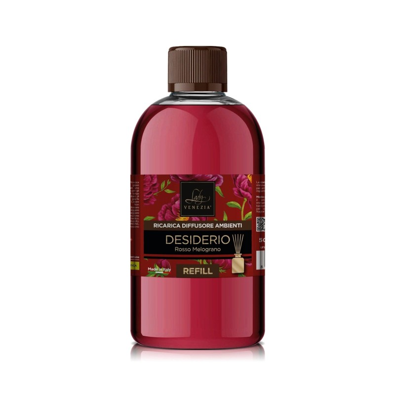 Rosso Melograno DESIDERIO Ricarica Profumatore 'SENSATIONS' Refill 500ml