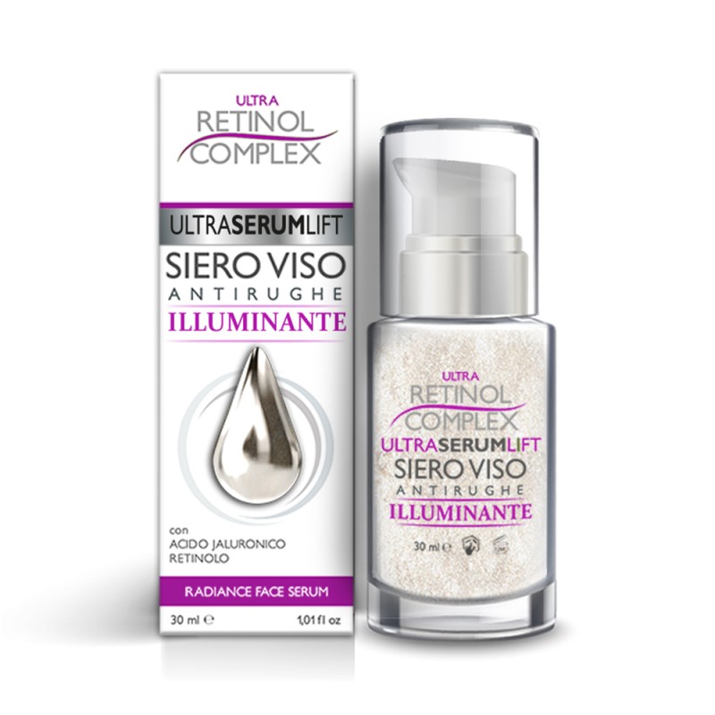 Siero Viso ACIDO IALURONICO+RETINOLO Antirughe Illuminante