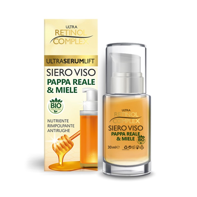 Siero Viso PAPPA REALE & MIELE Rimpolpante Antirughe-Nutriente