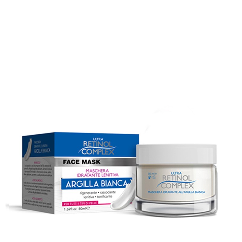 Maschera Viso ARGILLA BIANCA Idratante-Lenitiva