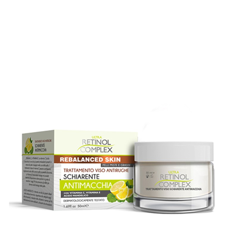 Crema Viso Schiarente Anti-Macchia VITAMINA C+E con Acido Mandelico