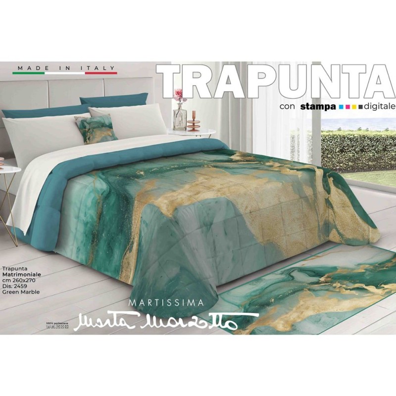 Trapunta Matrimoniale MARMO-LUSSO Malachite by Marta Marzotto