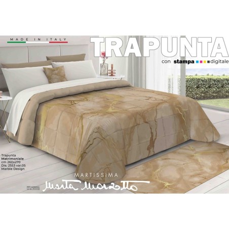 Trapunta Matrimoniale MARBLE Design Golden by Marta Marzotto