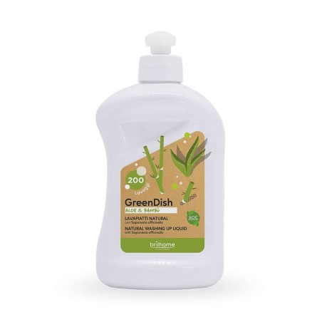 Lavapiatti Natural GreenDish ALOE & BAMBOO Ultra-concentrato (con Saponaria-officinalis)