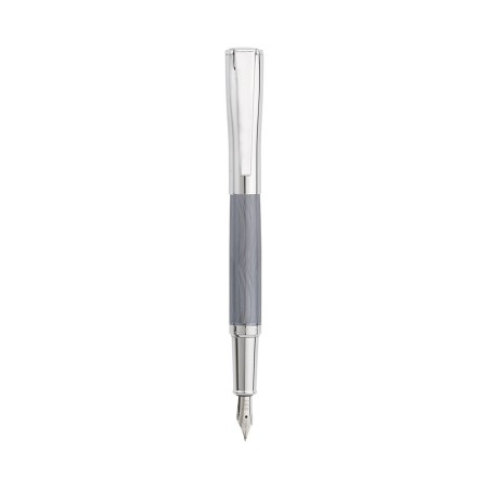 Penna Stilografica '6011' Bicolore Silver-Stone