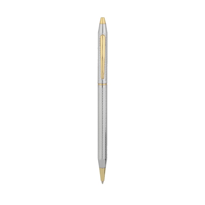 Penna a Sfera Stelo Zigrinato '6012' Bicolore Golden-Metal