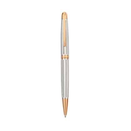 Penna a Sfera Zigrinata '6015' Bicolore Silver-Gold