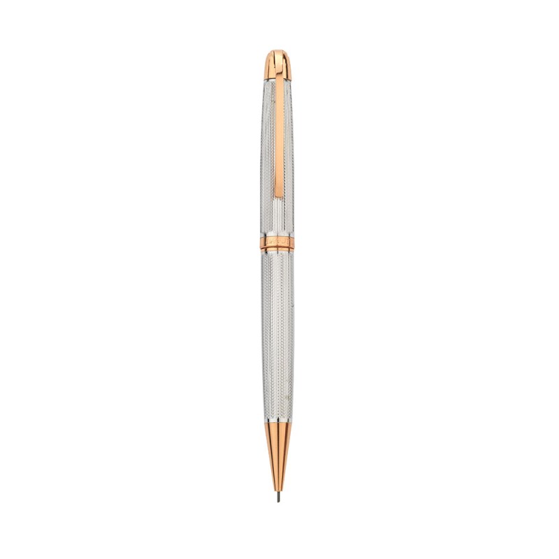 Penna-Matita 0.7 mm Zigrinata '6015' Bicolore Silver-Gold