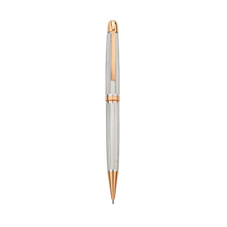 Penna-Matita 0.7 mm Zigrinata '6015' Bicolore Silver-Gold