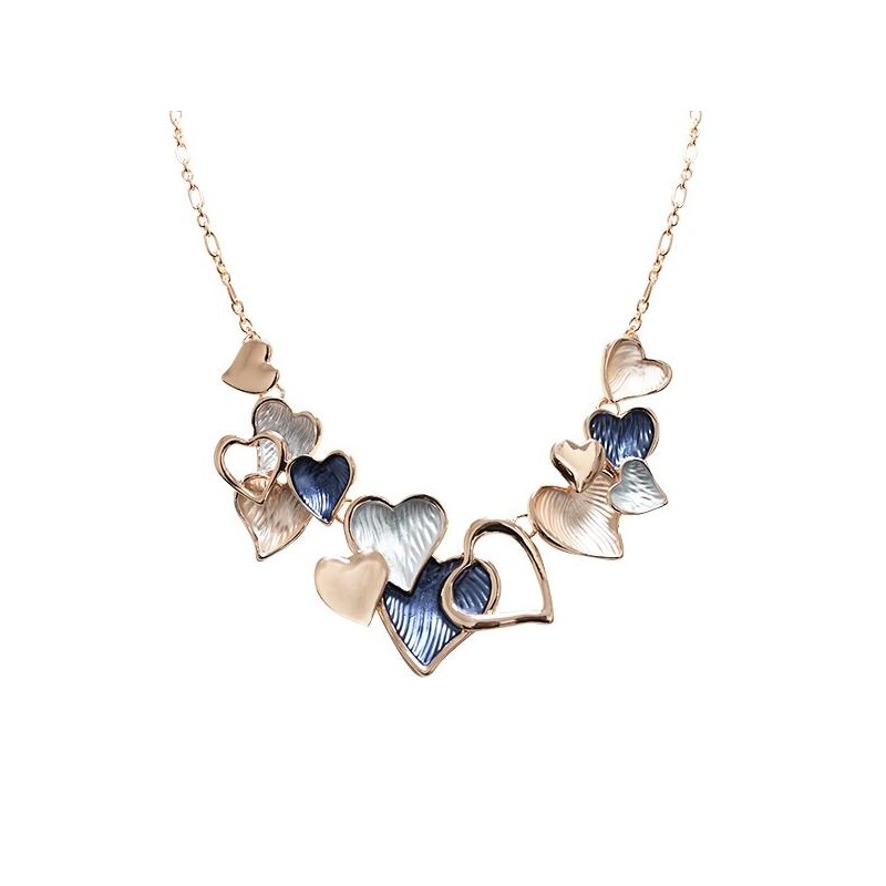 Collana Bijoux Blu Smalatata con Cuori