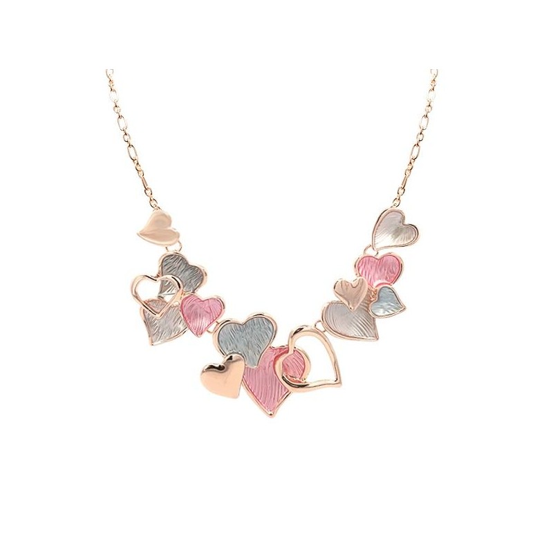 Collana Bijoux Rosa Smalatata con Cuori