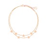 Bracciale Doppio Filo Oro Rosa con Stella