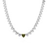 Collana Tennis Girocollo Influencer Verde in Zirconia Taglio a Cuore