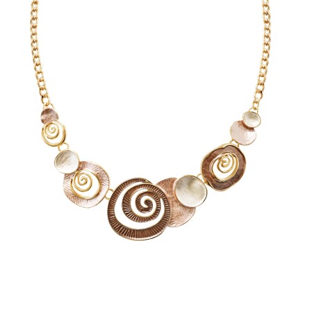 Collana Bijoux Marrone Spirale Smaltata