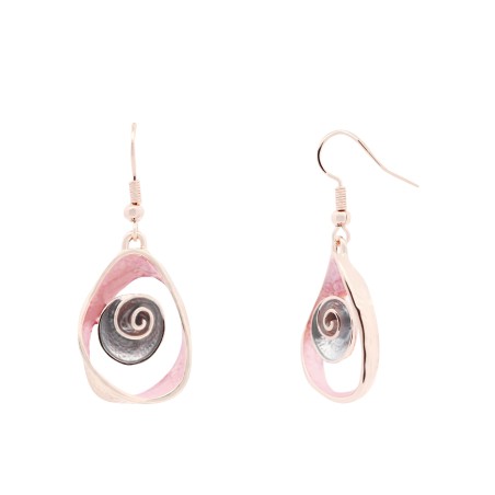 Mono-Ciondolo Bijoux Spirale Smaltata Coffee-Rose