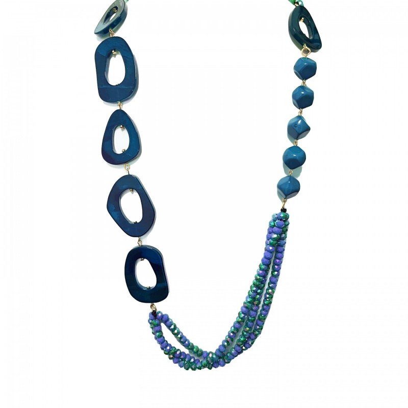 Collana Bijoux Lunga CORALIA Blu - 105cm