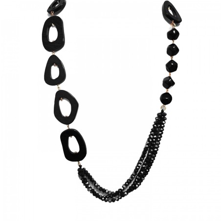 Collana Bijoux Lunga CORALIA Nera - 105cm