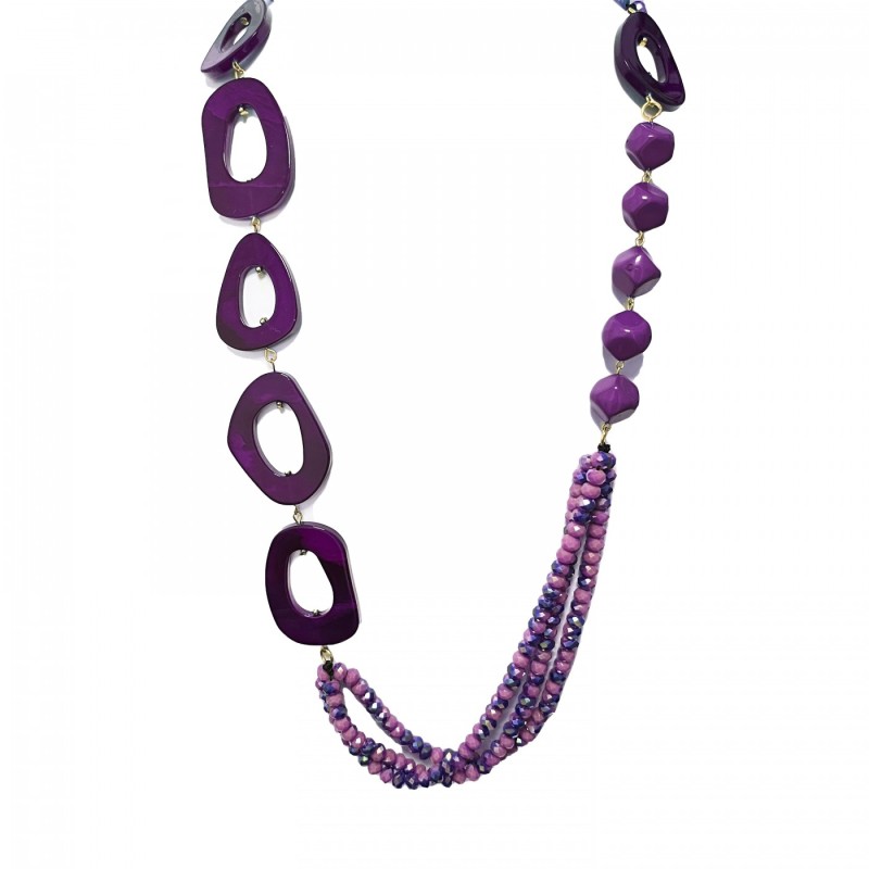 Collana Bijoux Lunga CORALIA Viola - 105cm