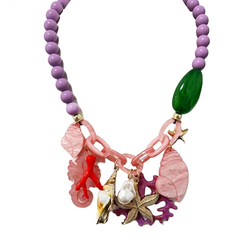 Collana Bijoux SHARM Viola+Rosa - 55cm