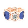 Bracciale Bijoux Elastico Rose Gold Smaltato Blu