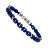 Bracciale Uomo Blu Intenso Maglie Catena Acciaio 316L e Ceramica