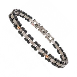 Bracciale Uomo Silver-Black...