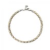 Bracciale Uomo BULL FULL Pietre Perline Silver-Gold Acciaio 316L