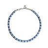 Bracciale Uomo BULL FULL Pietre Perline Silver-Blue Acciaio 316L