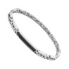 Bracciale Uomo Piastrina Black BLEVIO Acciaio 316L Zirconia