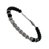 Bracciale Uomo Black Stone Acciaio 316L Pietra Onice