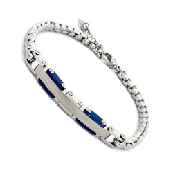 Bracciale Uomo Blue Catena...