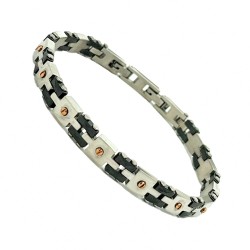 Bracciale Uomo Silver-Black...