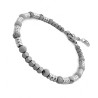 Bracciale Uomo Cubi-Perline Grigio Acciaio 316L