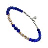 Bracciale Uomo Tricolore Pietre Blu Acciaio 316L