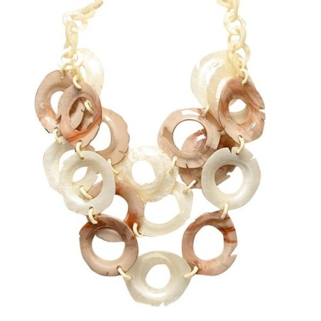 Collana Bijoux OVALIDE Beige Regolabile in Resina