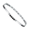 Bracciale Uomo LANCIA Poker Black Zirconia Acciaio 316L