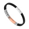 Bracciale Uomo Rigido in Silicone con Inserti Acciaio