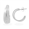 Doppi Semicerchi (half-hoop) con Strass Acciaio Argentato