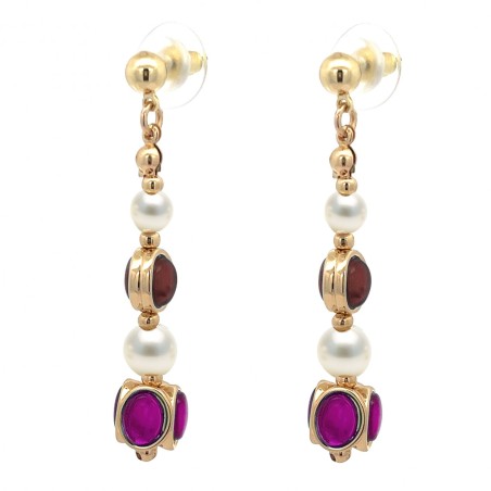 Pendenti Bijoux ASBURGO Perle e Pietre Viola-Fucsia