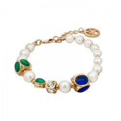 Bracciale Bijoux ASBURGO Perle e Pietre Verde-Blu