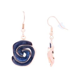 Mono-Ciondolo Bijoux Spirale Smaltata Blu